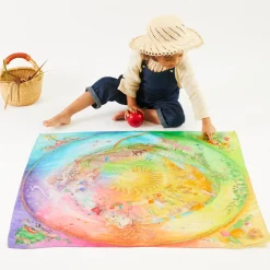 Sarah's Silks Celebration Playsilks-Around The Year On The Farm Playsilk