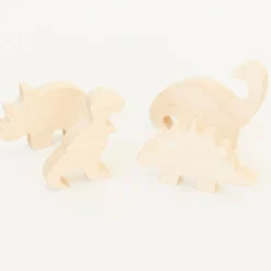 Sarah's Silks Wooden Animals-Complete Wooden Dinosaur Set