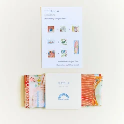 Sarah's Silks Clicques Handmade Wooden Dolls|Seek & Find Playsilks-Dollhouse Seek & Find Playsilk