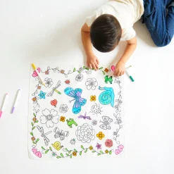 Sarah's Silks Coloring Playsilks-Heart Coloring Playsilk & Markers Set