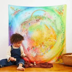 Sarah's Silks Celebration Playsilks-Large Around The Year On The Farm Playsilk