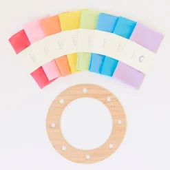 Sarah's Silks Playsilk Sets-Large May Day Playsilk Set Of 8 With May Day Ring