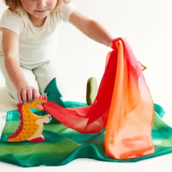 Sarah's Silks Mini Playsilks-Mini Fire Playsilk