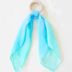 Sarah's Silks Silk & Wood Baby Teethers-Sea Baby Teethers