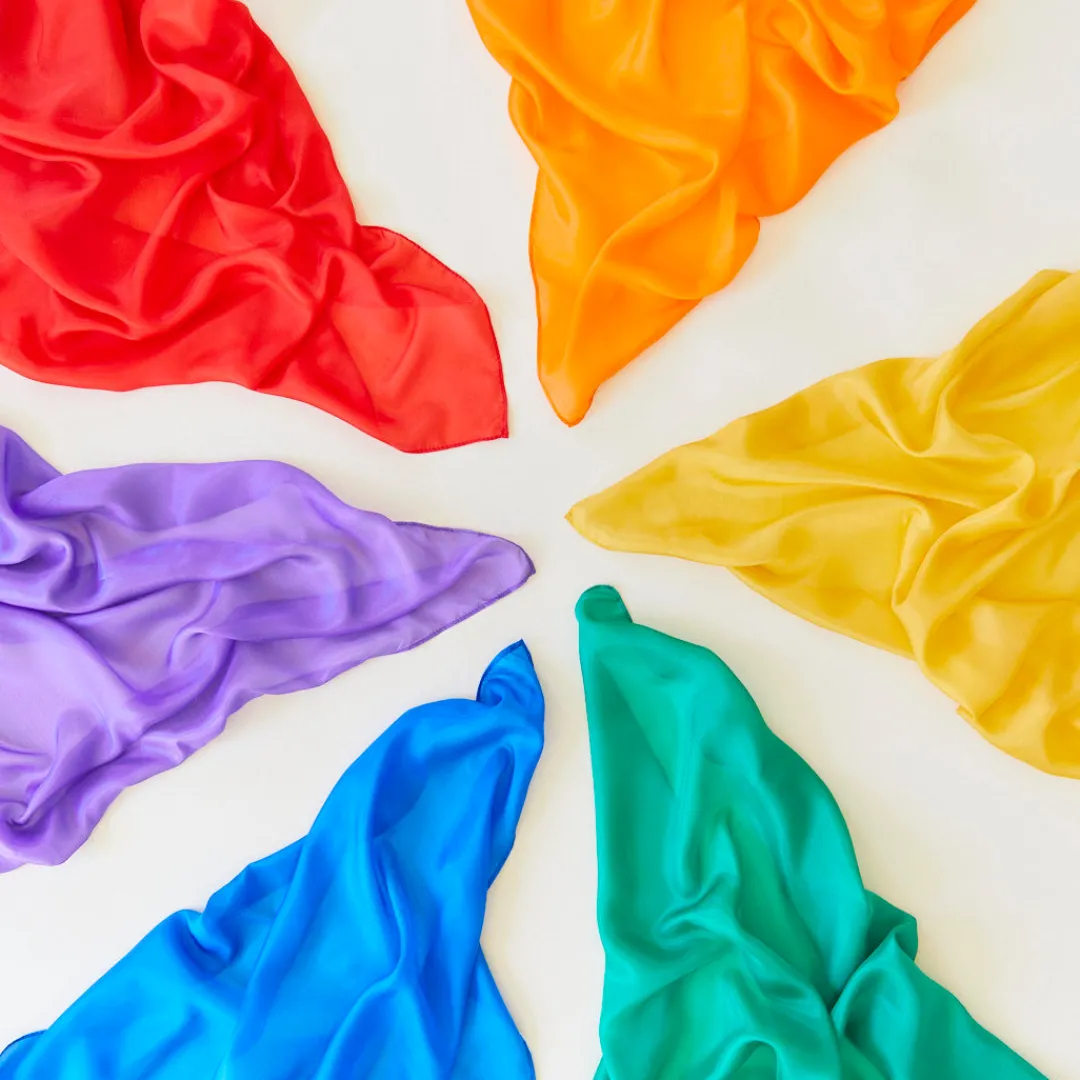 Sarah's Silks Playsilk Displays-Solid Color Playsilks