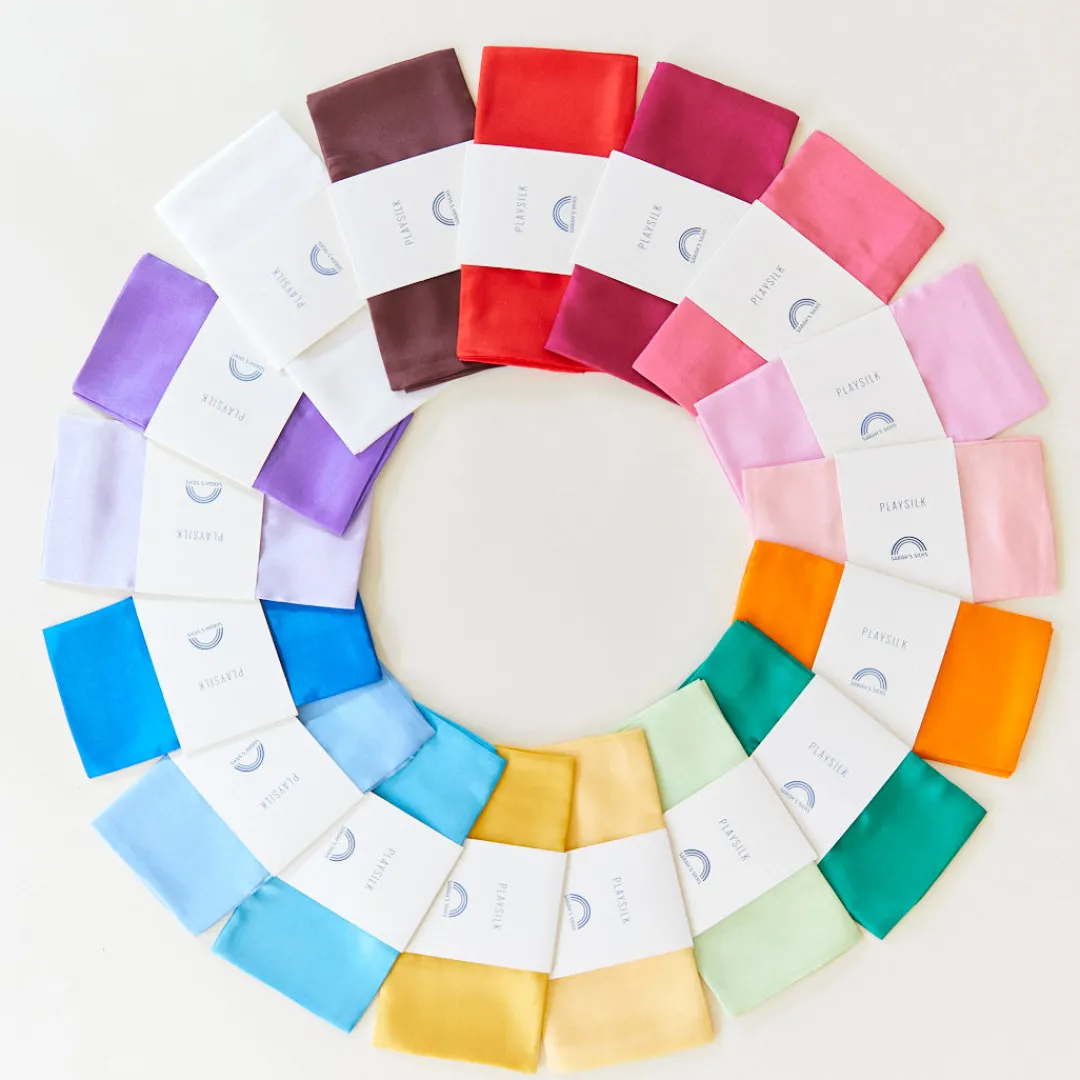 Sarah's Silks Playsilk Displays-Solid Color Playsilks