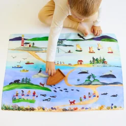 Sarah's Silks Seek & Find Playsilks-Summer In Maine & Mahogany Boat Set