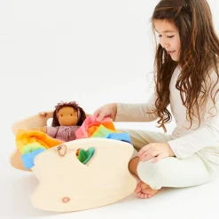 Sarah's Silks Waldorf Dolls-Wooden Doll Cradle