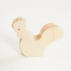 Sarah's Silks Wooden Animals-Wooden Rooster