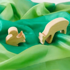 Sarah's Silks Wooden Animals-Wooden Squirrel