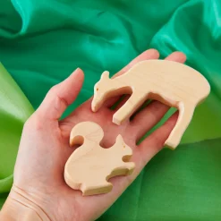 Sarah's Silks Wooden Animals-Wooden Squirrel