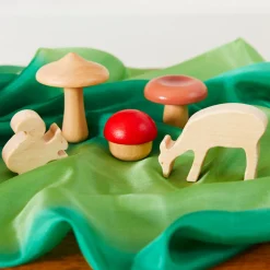 Sarah's Silks Wooden Animals-Wooden Squirrel