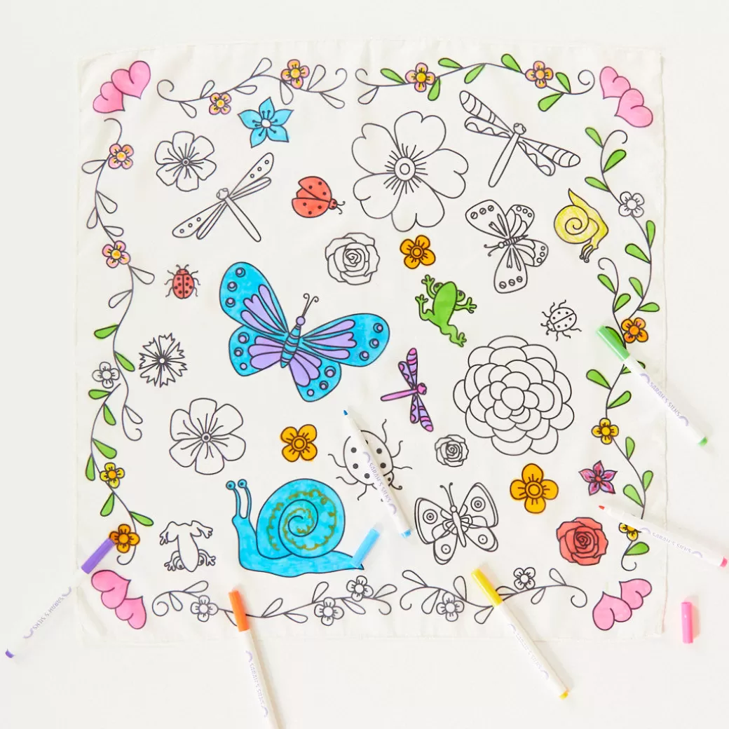 Sarah's Silks Coloring Playsilks*Heart Coloring Playsilk & Markers Set