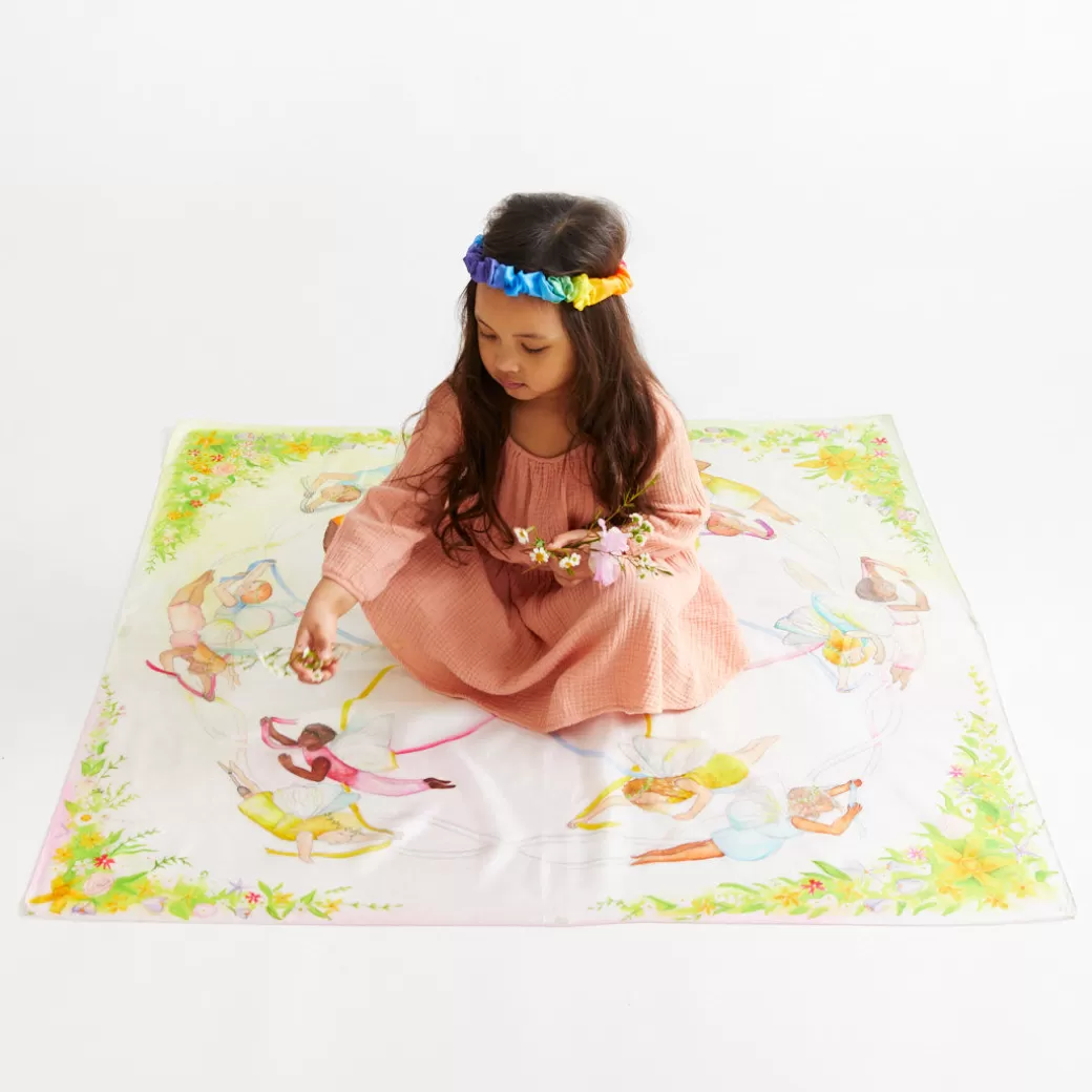 Sarah's Silks Playsilk Sets*Large May Day Playsilk Set Of 8 With May Day Ring